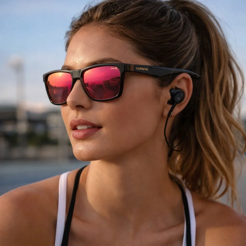 Carrera Festival Edition Sunglasses Black Red Mirror Lens 4013/S NWT Unisex